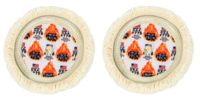 High Teck™ 775 Buffing Pad 100% Wool, Hook and Loop (2 Pack)
