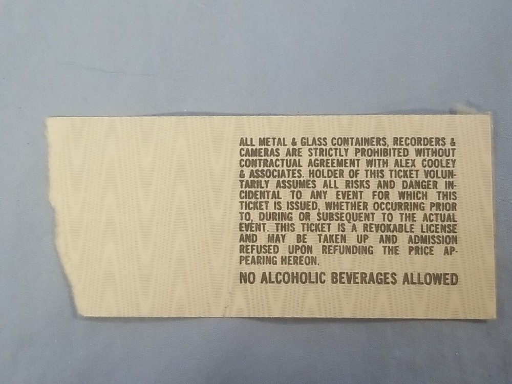 7-6-78 1978 Vtg Ted Nugent Black Oak Arkansas Concert Ticket Stub Mobile Alabama