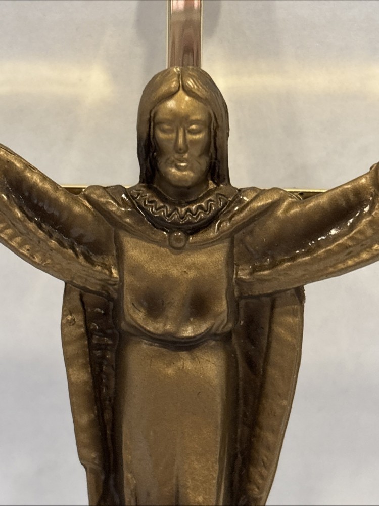 Vintage 10” Brass Crucifix, 2000 JCS