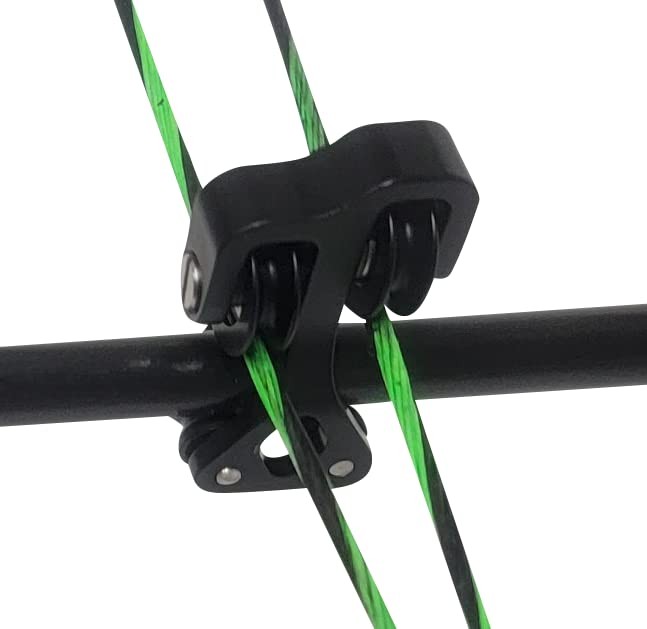 SAS Aluminum Compound Bow Cable Guard Roller Slide String Splitter Black