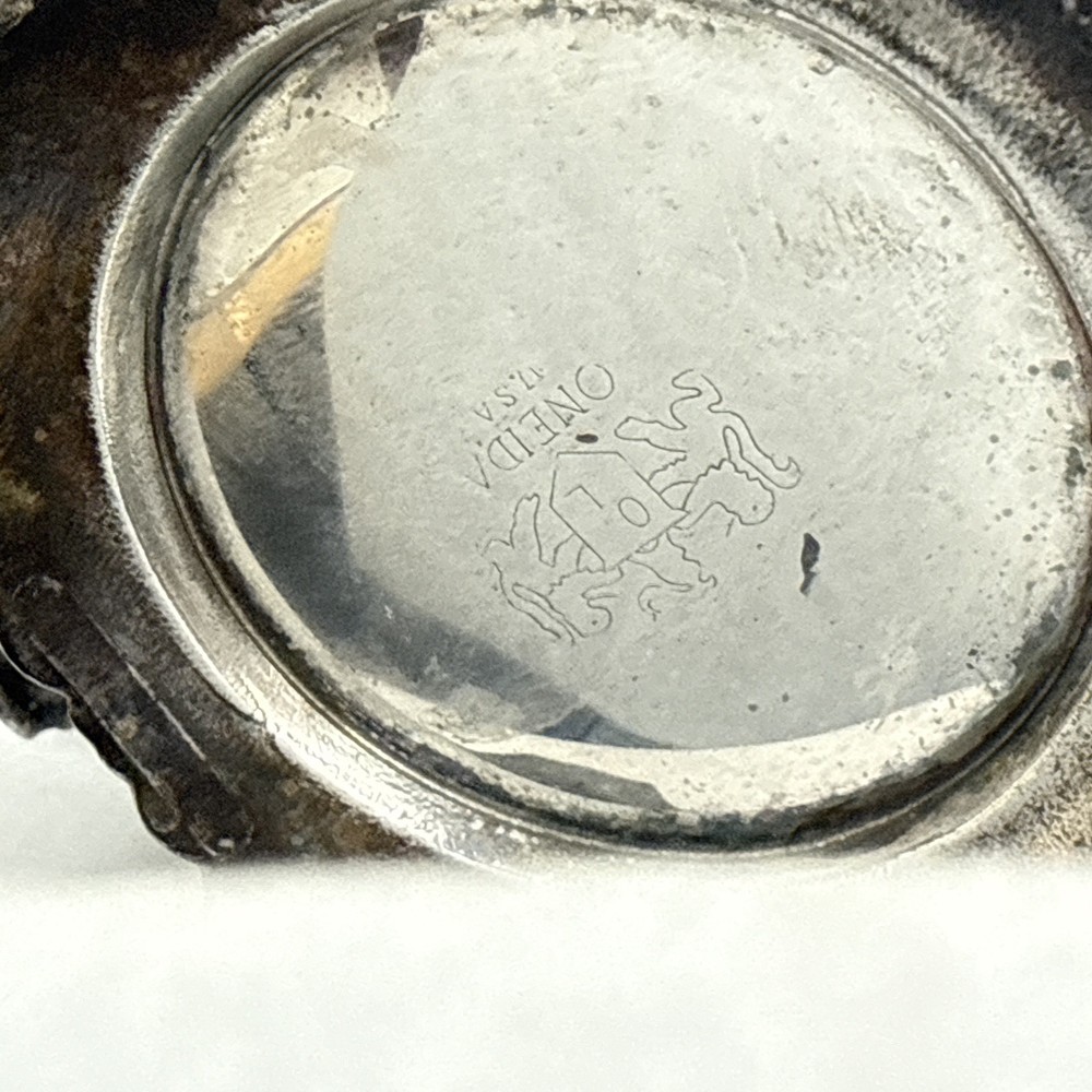 Oneida Silver-Plated Creamer Container Ornate Handle Spout Solid Base