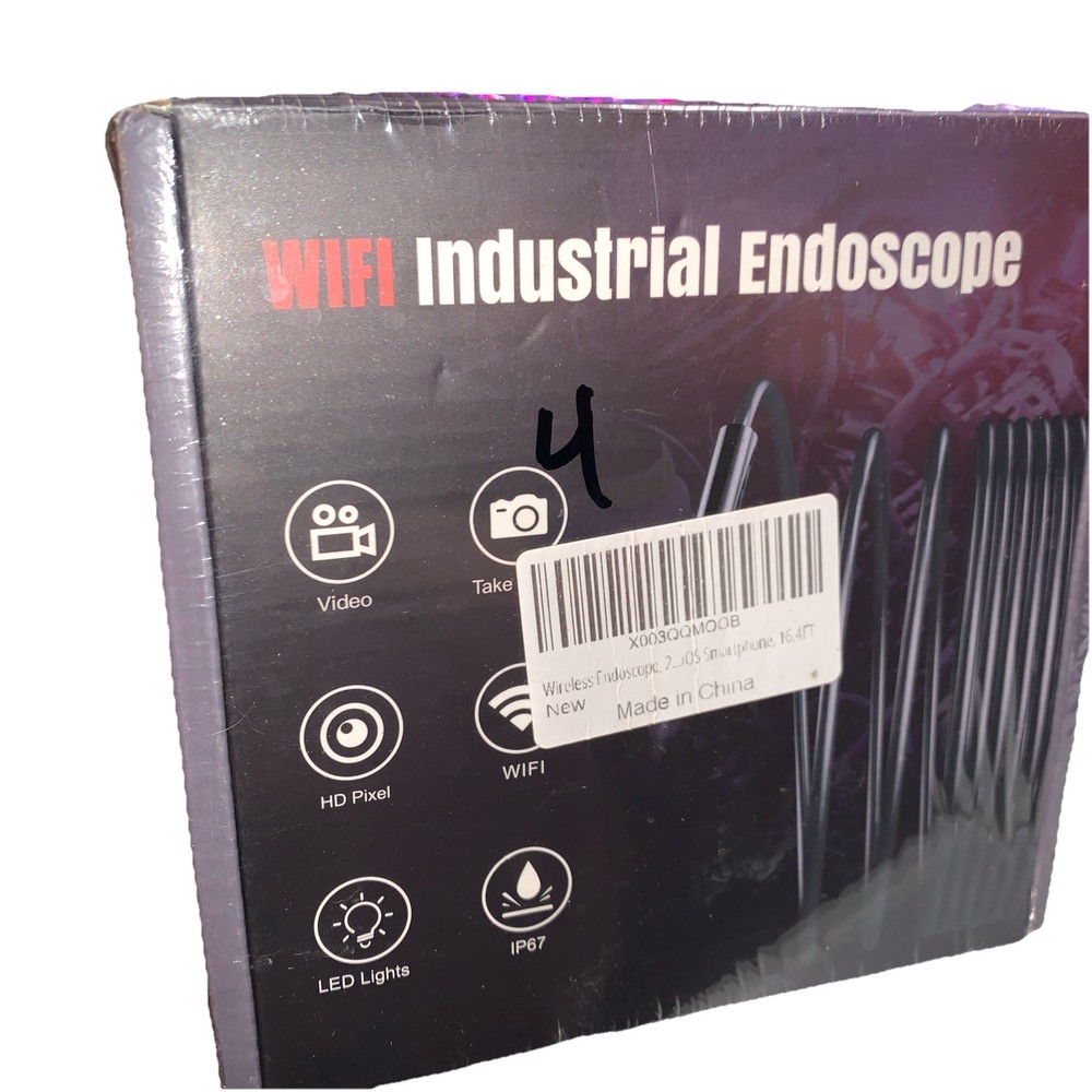 Endoscope & Light, 1920P HD Borescope with 8 Adjustable LED Lights, 16.4FT...