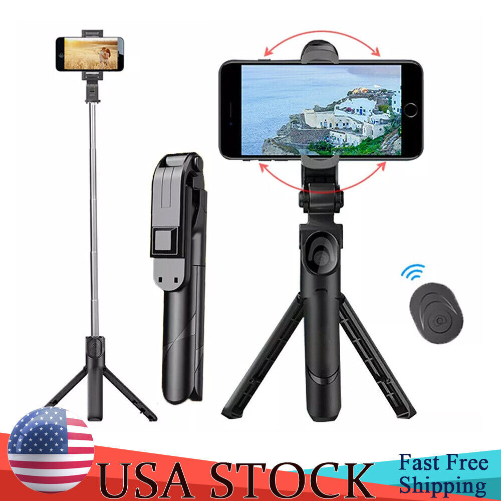 Extendable Selfie Stick Tripod Wireless Remote Stand 10m Bluetooth Camera Remote