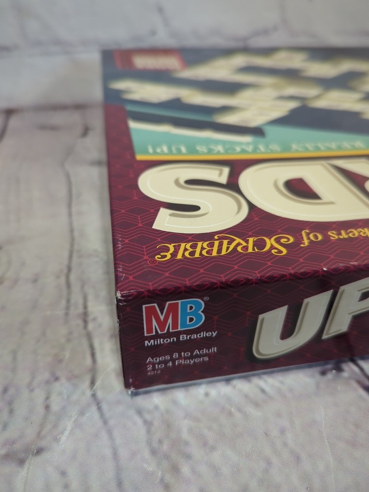 Vintage 1997 UpWords 3D Word Stack Game Square Board Milton Bradley Complete