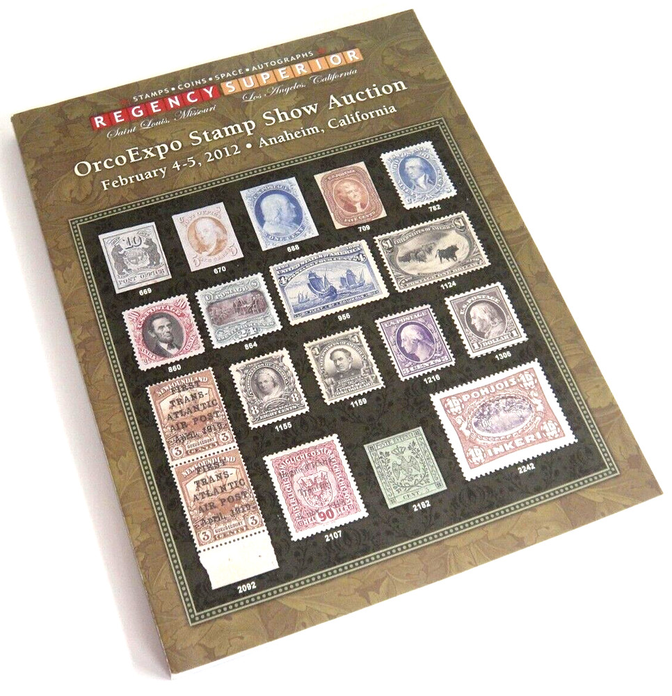 Regency Superior Stamp Auction Catalog 2012 Space Aviation Coins Collectibles