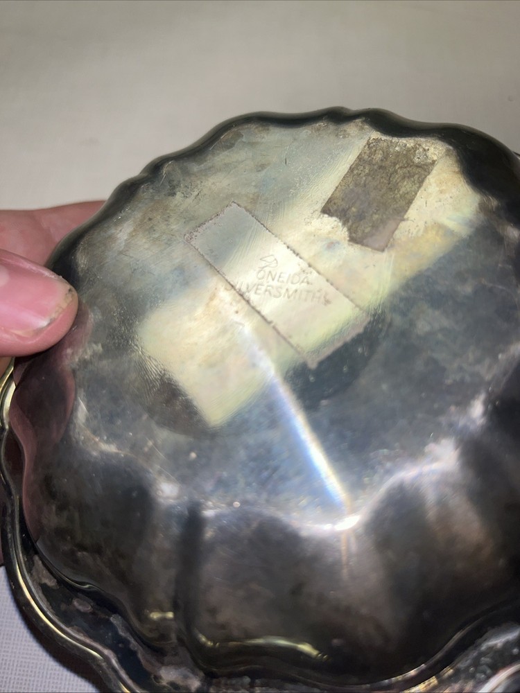 Mid Century Modern Oneida Silversmiths Small Silver Bowl