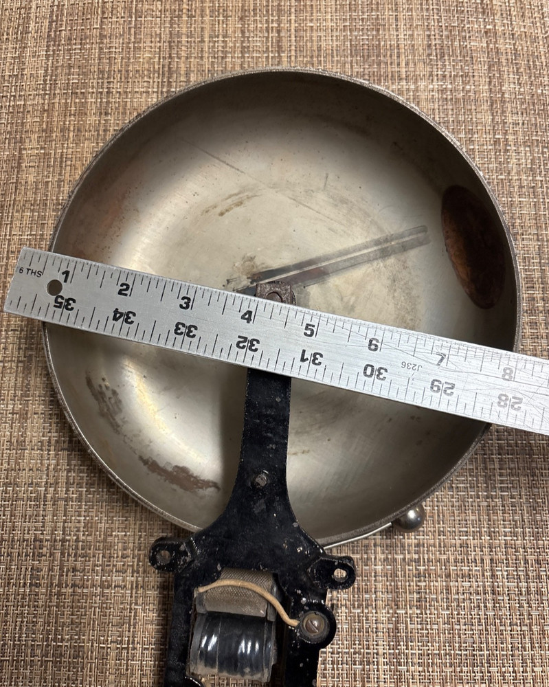 Vintage 8” Chrome Bell Fire Alarm School Cast Iron Frame