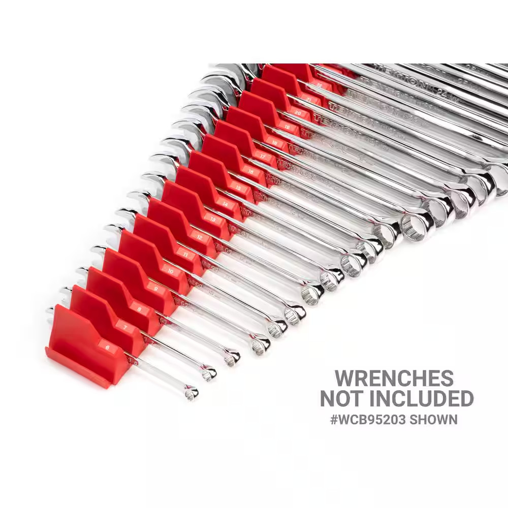 40-Tool Modular Slotted Wrench Organizer Set (Red)