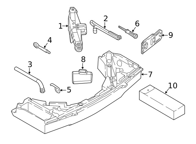 Genuine Volkswagen Tool Compartment 5NN-012-115