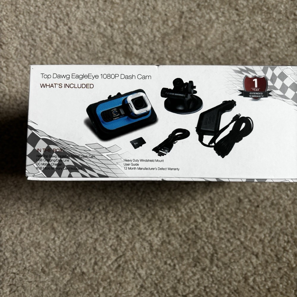 Top Dawg EagleEye 1080P Dash Camera - ​New Open Box, Never Used