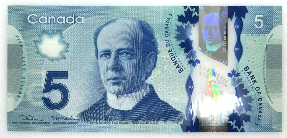 Banknote - 2013 Canada $5 Five Dollar Polymer, P106, Lane / Macklem, UNC