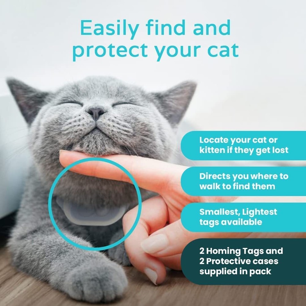 Tabcat v2 Pet Cat/Kitten Tracker – New Longer Range & Smaller Tags
