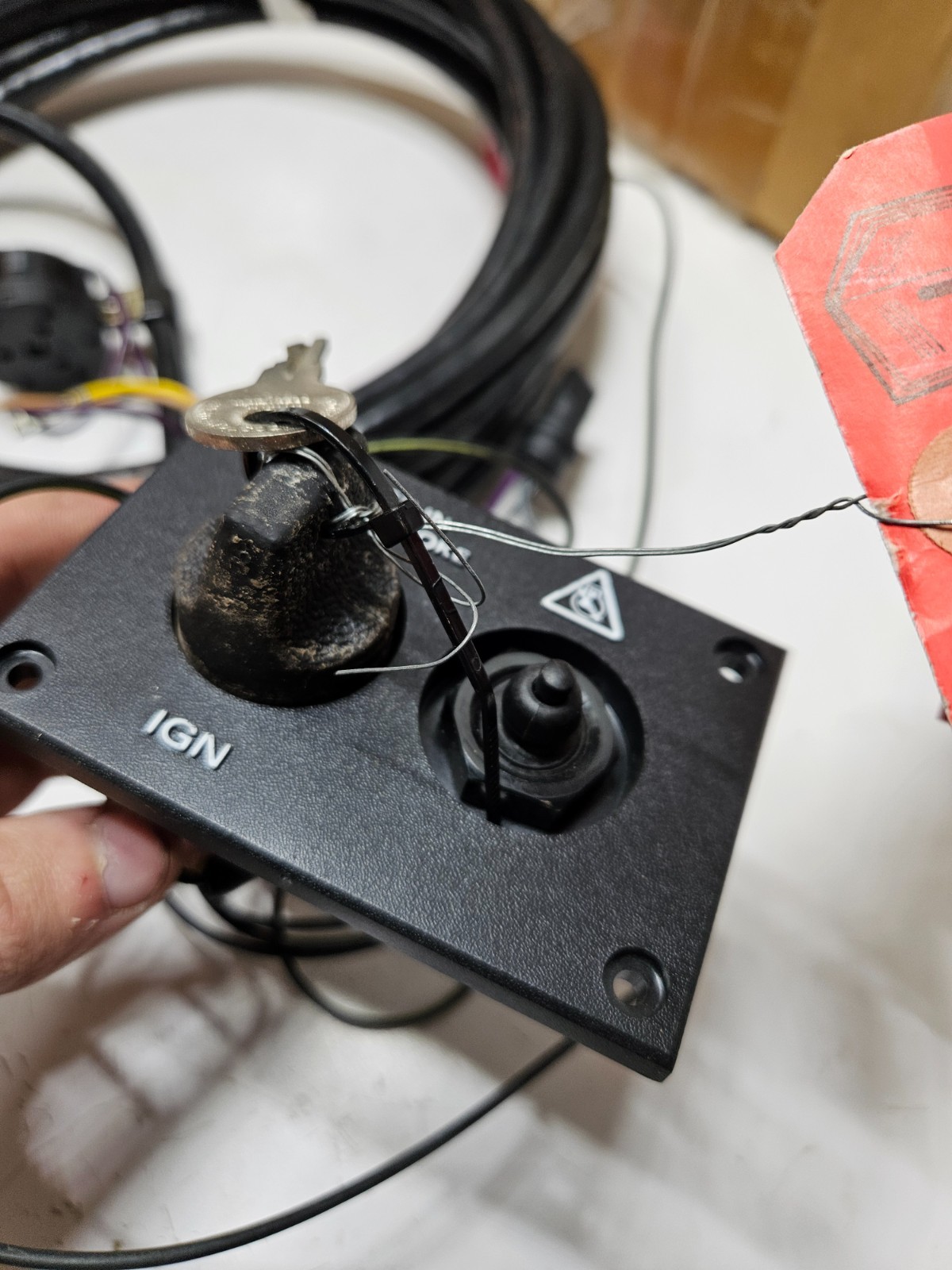 NOS OEM BRP OMC Johnson Evinrude 20' Feet Red Plug Wiring Harness 0174960 New