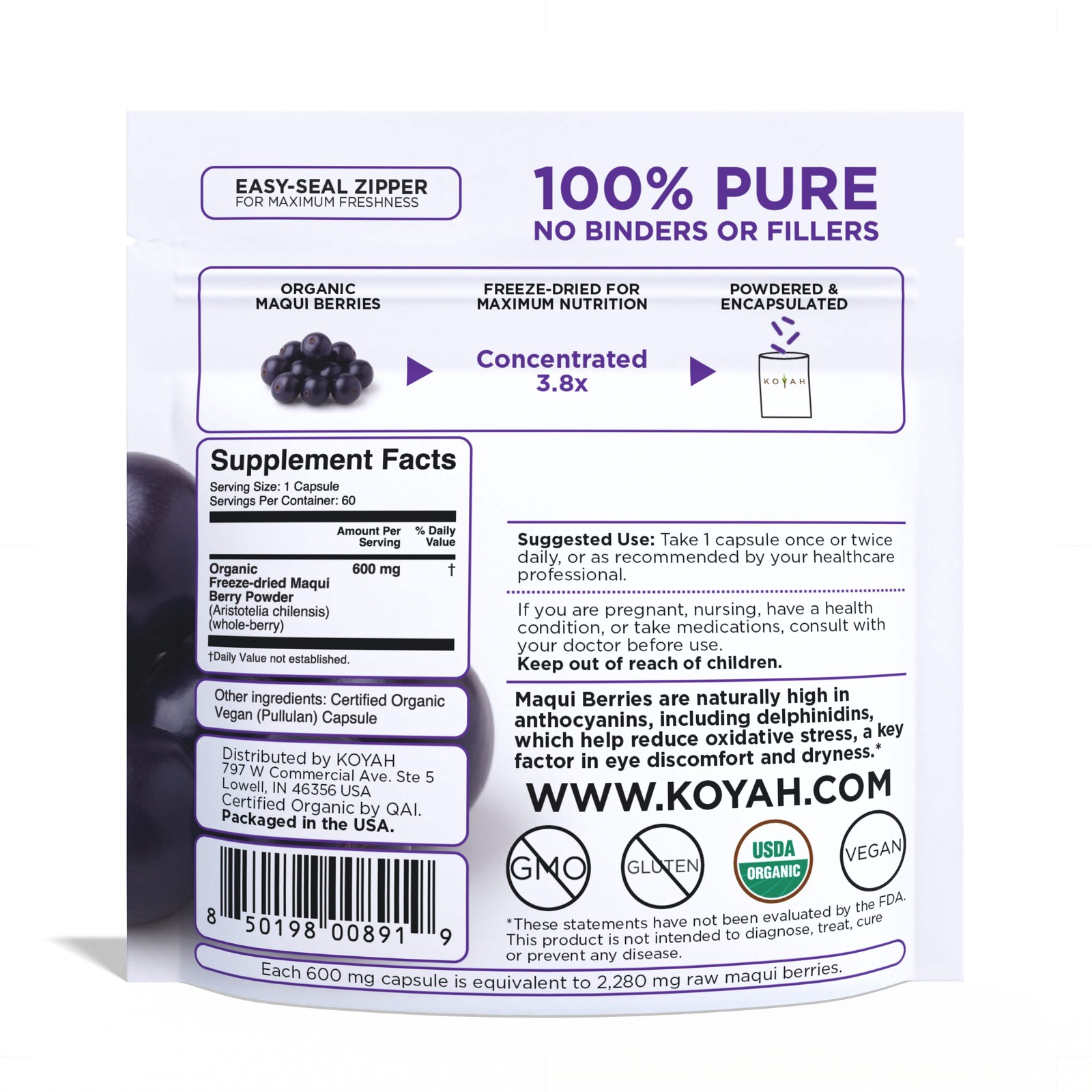 Organic Maqui Berry Capsules