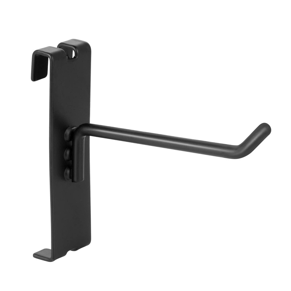 24-Pack 4 Heavy Duty Gridwall Hooks, Black, Retail Display, Panel Hangers