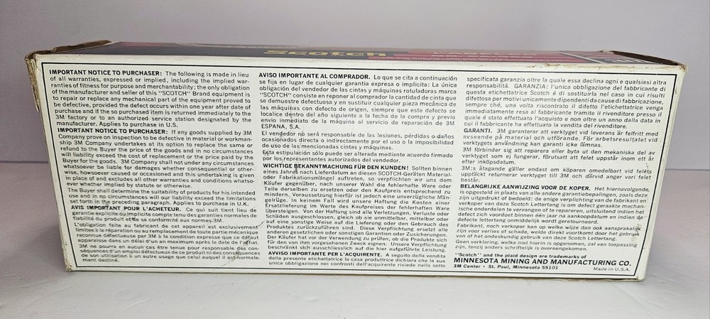 Scotch EA-350 Label Maker Large Dial Embosser Writer