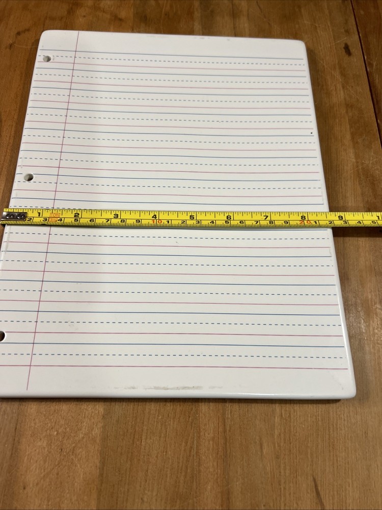 Fishs Eddy Notebook Lined Paper Ceramic Trivet