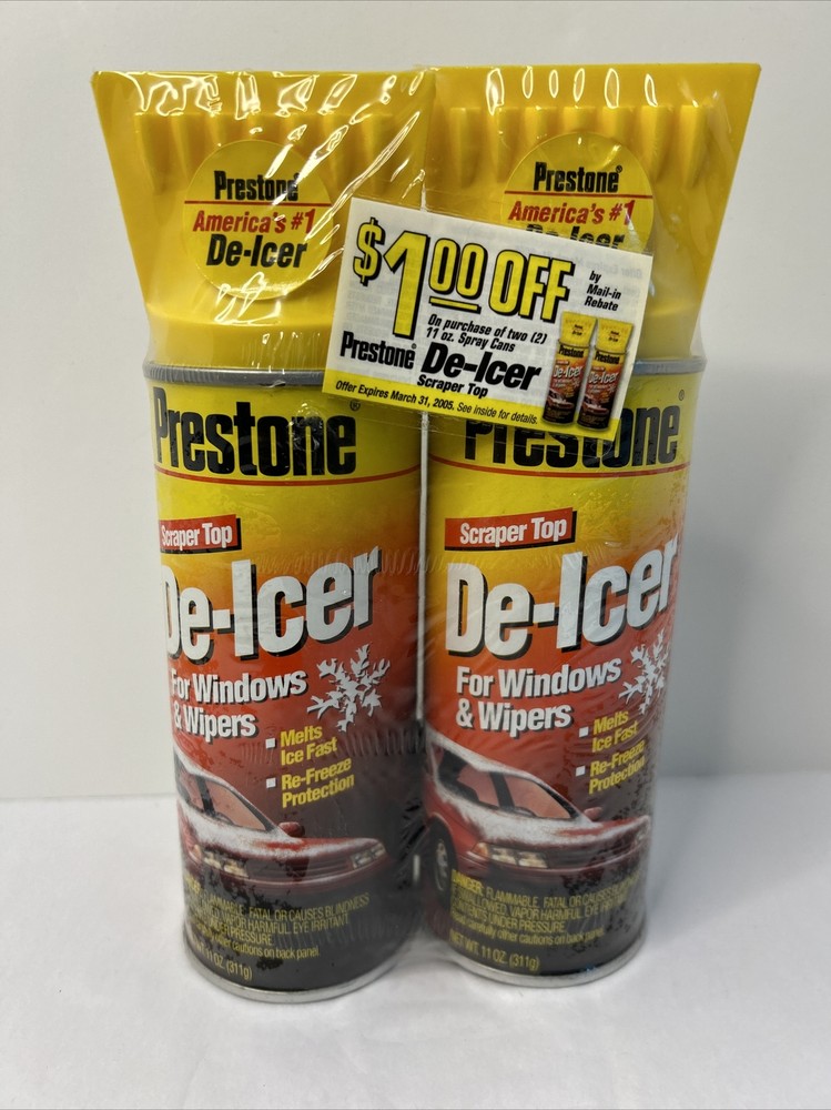 Prestone Windshield De-Icer For Wipers And Windows w/ Ice Scraper PLEASE READ