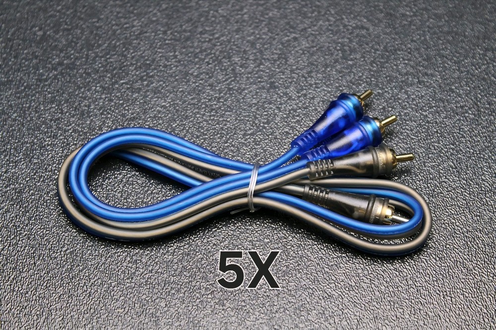 Audiopipe Superflex BMS-BLS RCA 15ft 5Pk