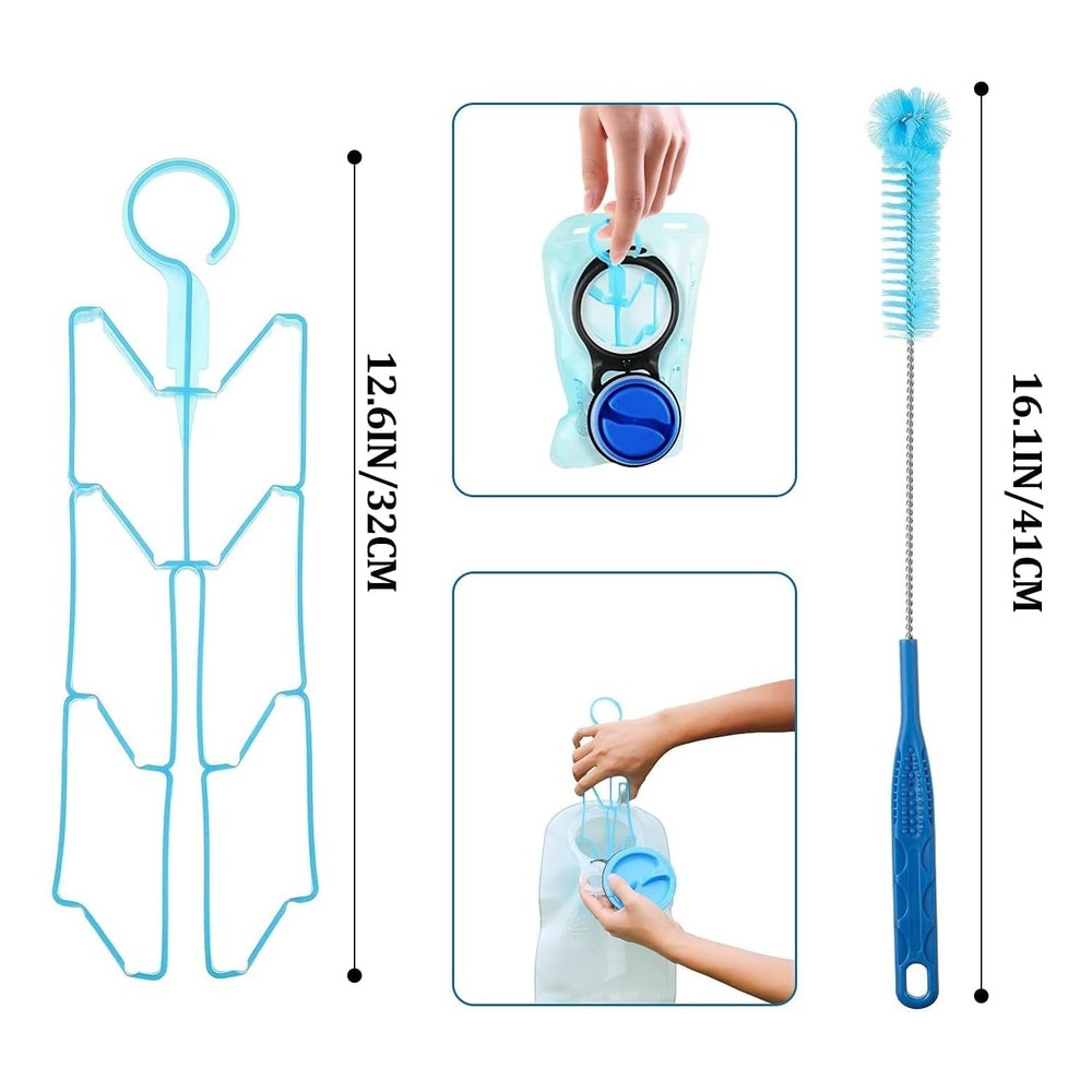 4 Pcs Set Reservoirs Backpack Accessories Hydration Bladder Cleaning Kit with...