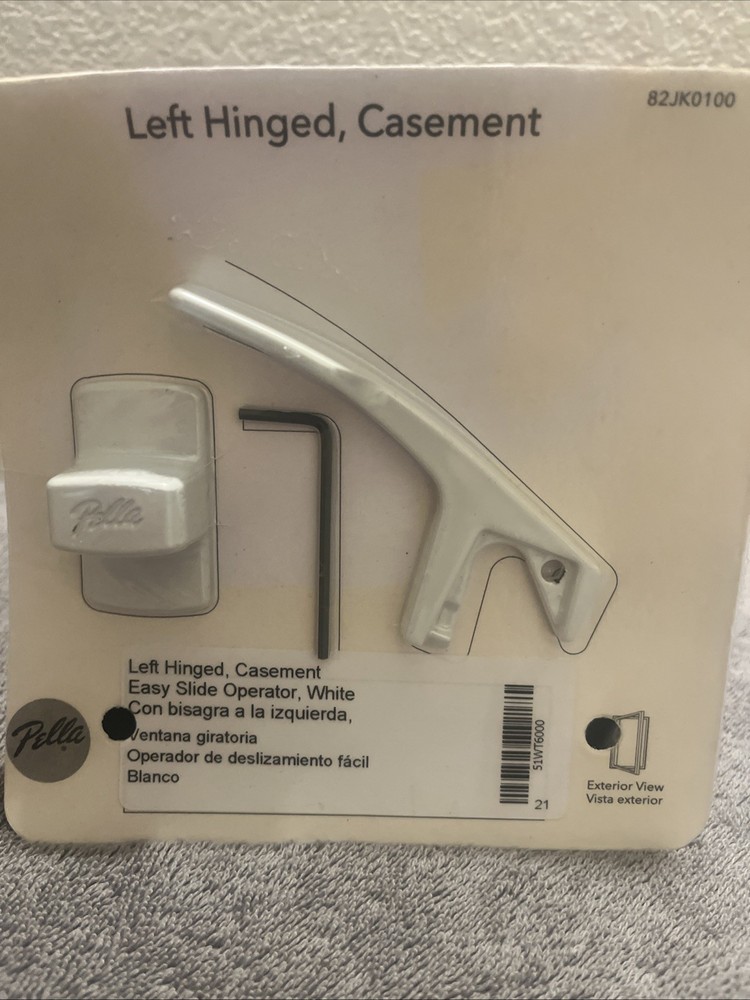 Pella Left Hinged Casement Easy Slide Operator White