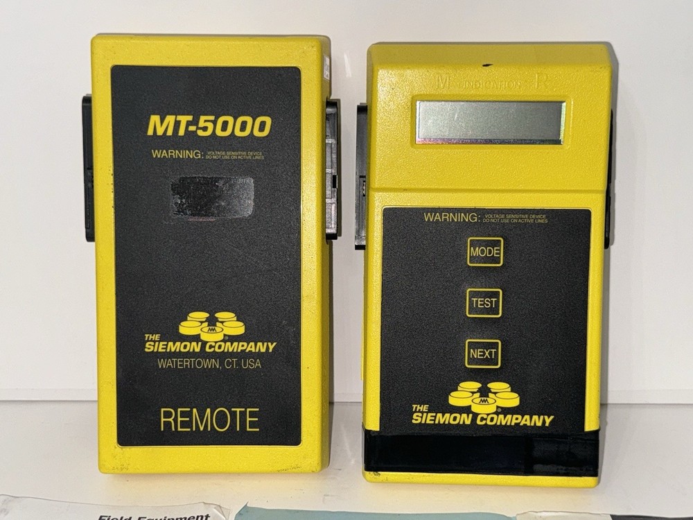 THE SIEMON COMPNAY MULTITEST MT-5000 CABLE TESTER REMOTE TESTER WITH CASE