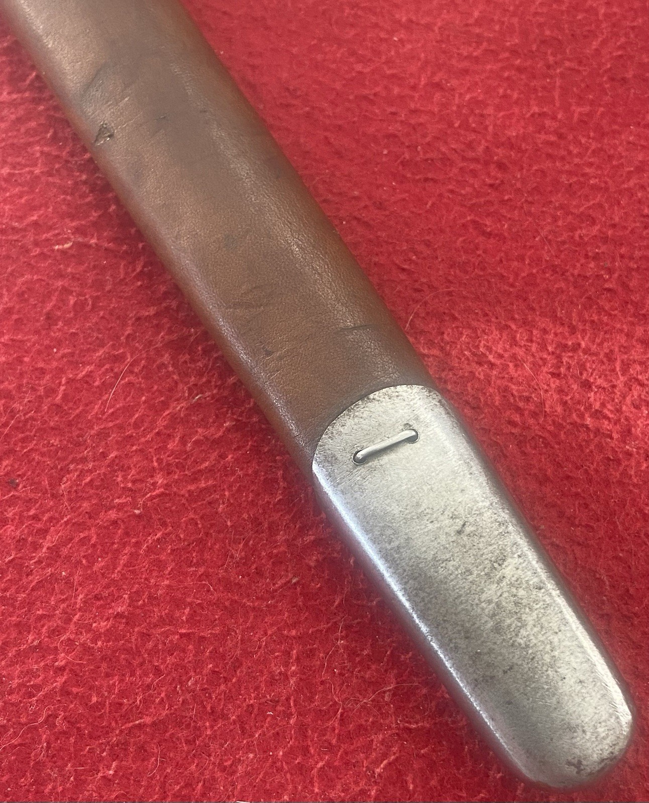 WWI English Pattern 1907 Bayonet & Leather Scabbard By Vickers 2-18