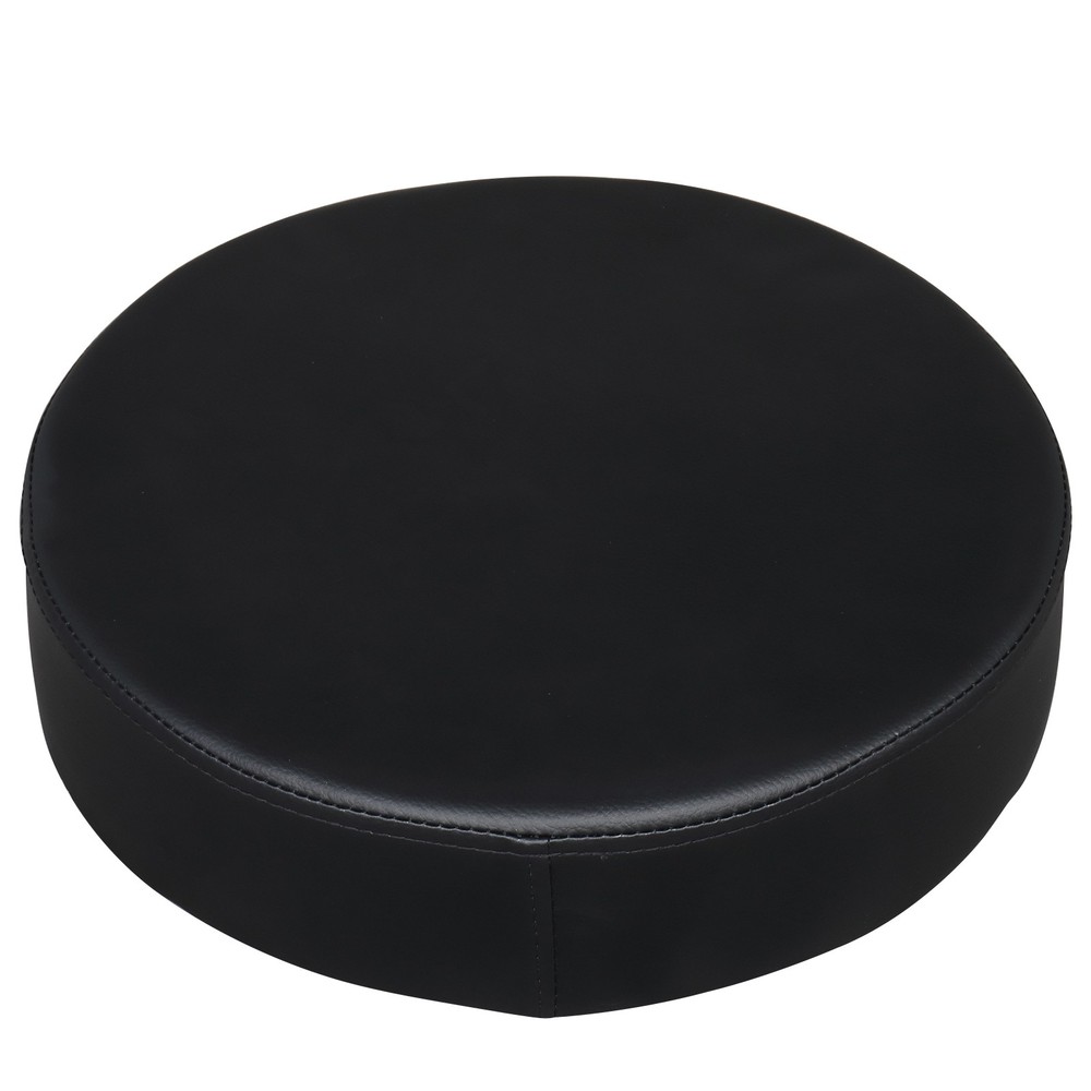 Round Stool Plastic Arch Feet Rotation Bar Stool Black