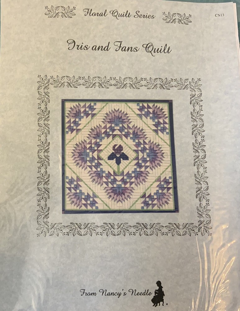 Nancy’s Needle Needlepoint Chart “Iris And Fans Quilt”