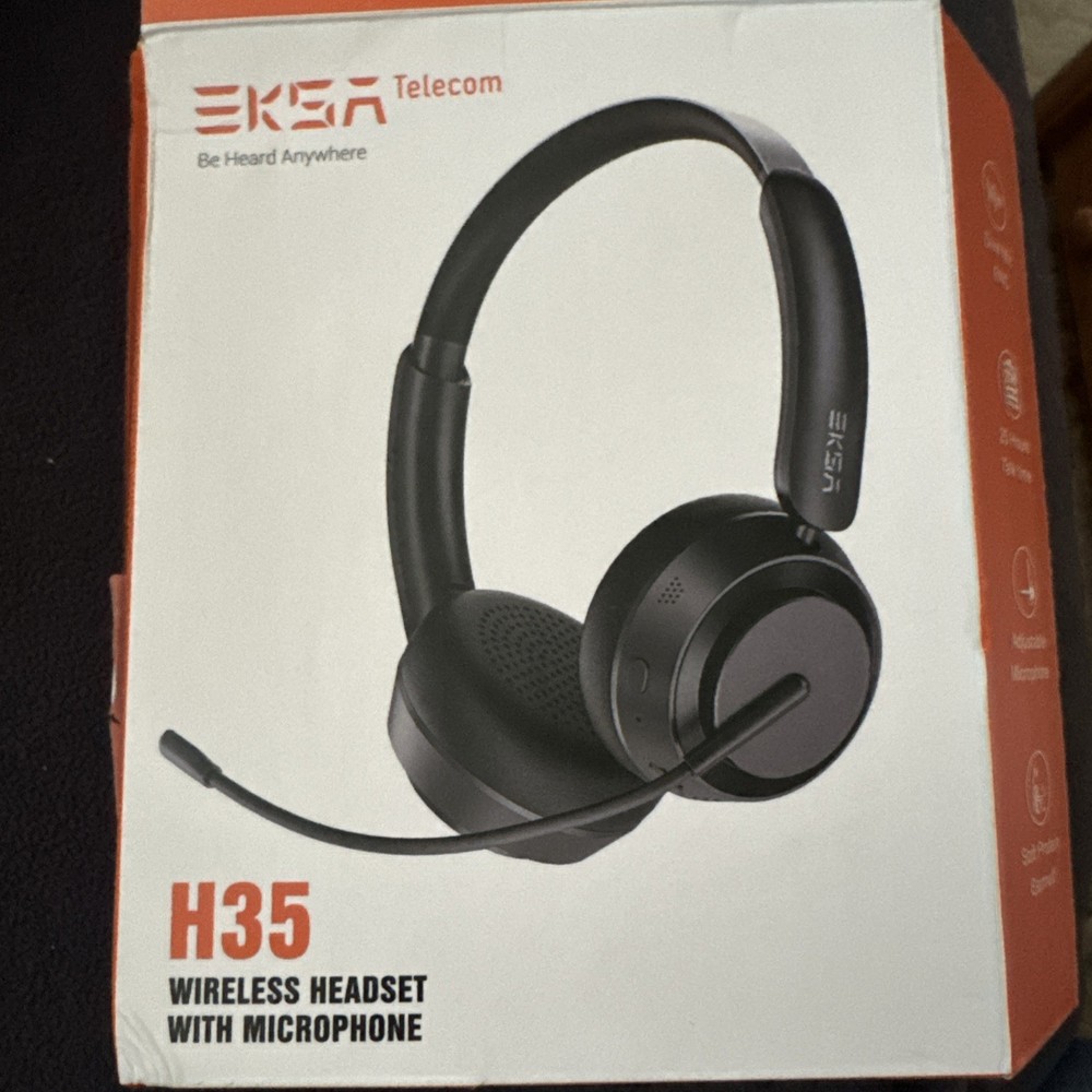 Eksa Telecom H35 Wireless Headset With Microphone New Opened Box