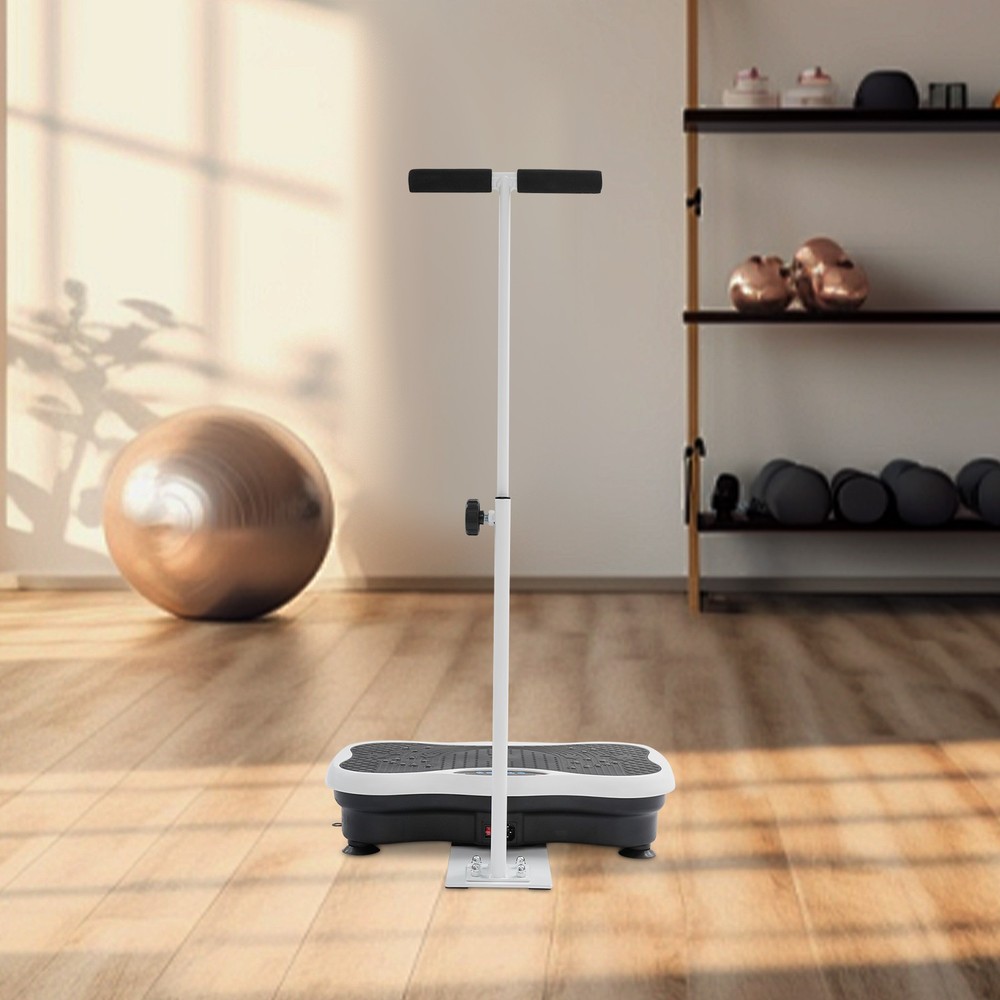 Vibration Plate Exercise Machine with Adjustable Handle and Remote Control
