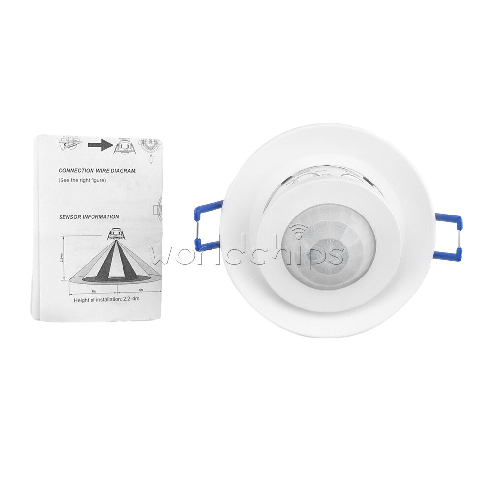 AC220-240V PIR Motion Sensor Detection Embedded Rotary Sensor 360° Motion Sensor
