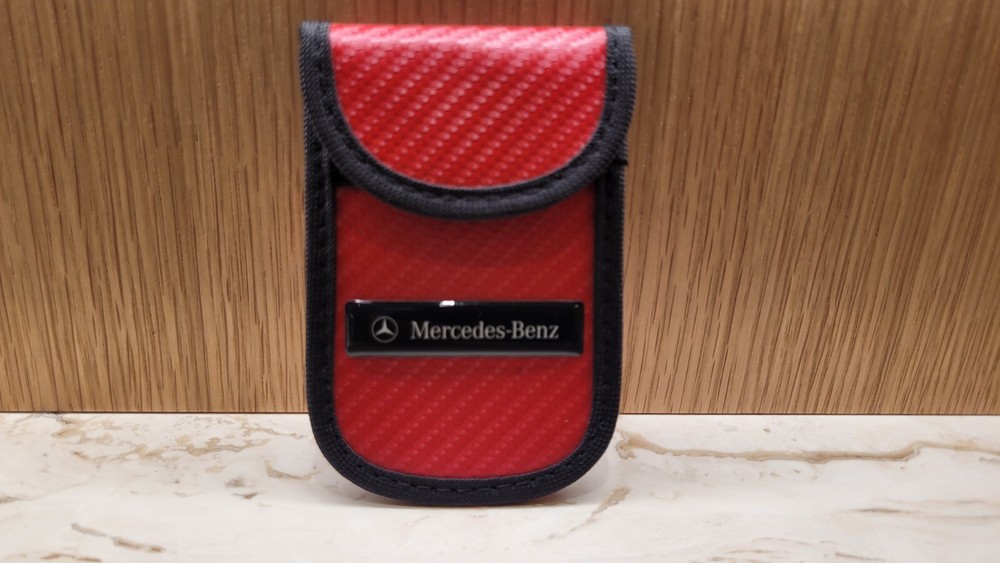 Mercedes Benz , 2 x RED Faraday Pouch, A Class, B Class, C Class, E Class, CLK,
