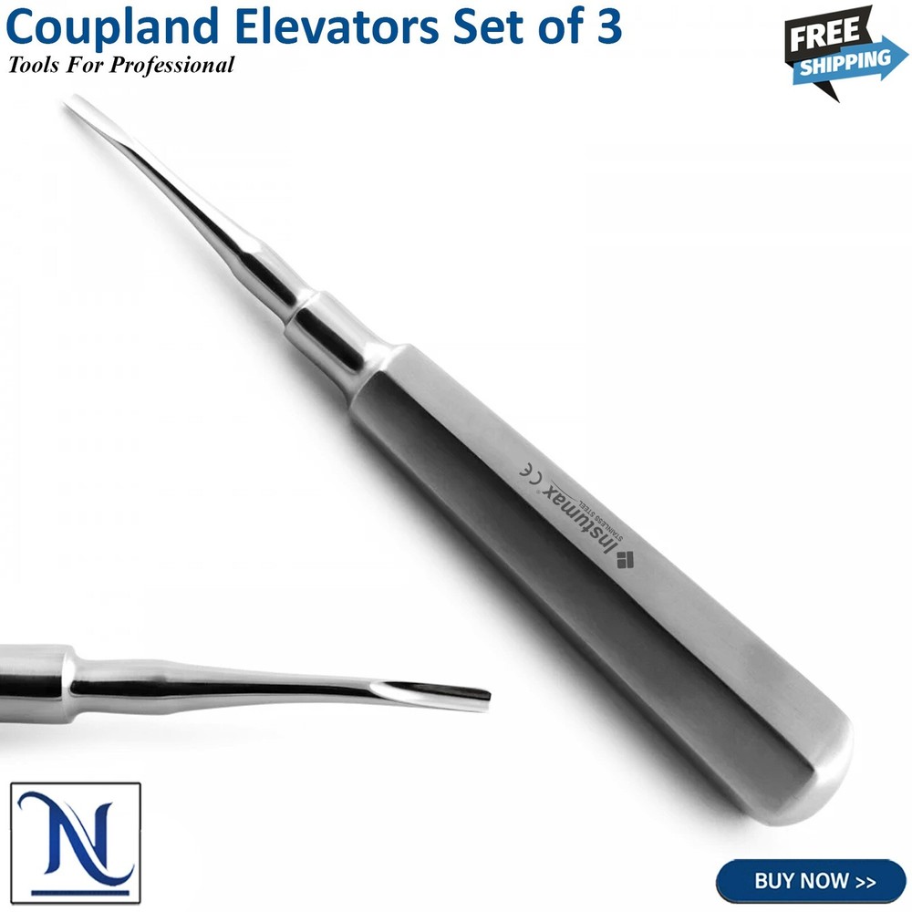 Dental Elevators Coupland Elevators Set of 3 Extracting Extraction Instruments