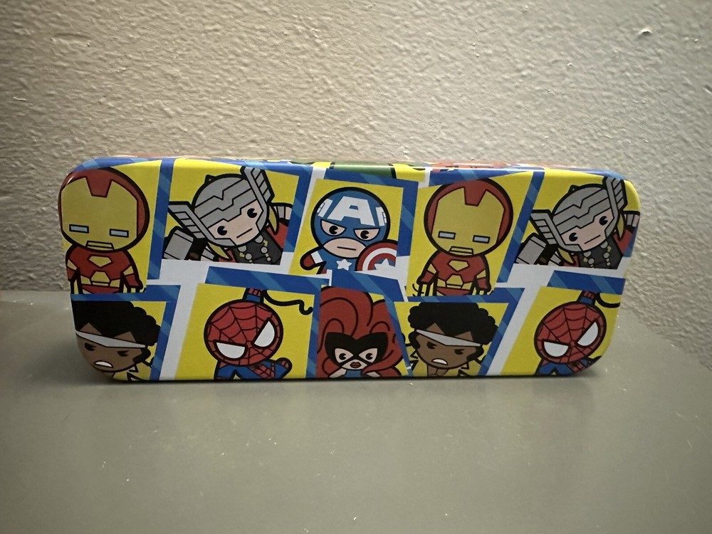 Marvel metal tin pencil case mini marvel characters tin new