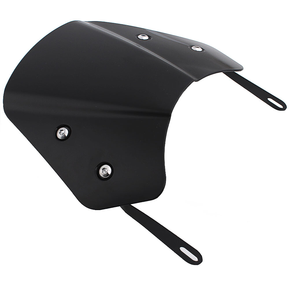 5"-7" Motorcycle Black Universal Headlight Fairing Windshield Windscreen Shield