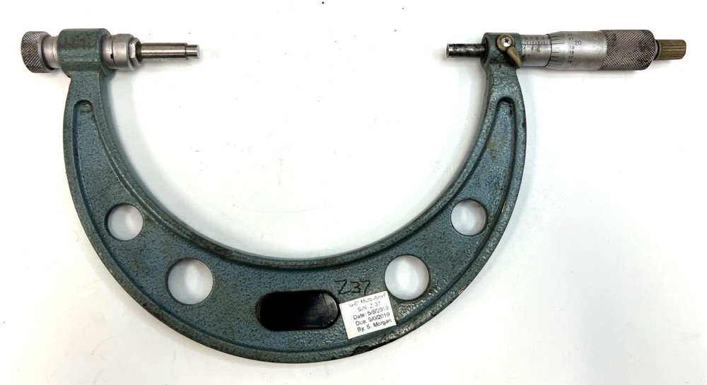 MITUTOYO 0"-6" MECHANICAL INTERCHANGABLE ANVIL MICROMETER 104-137