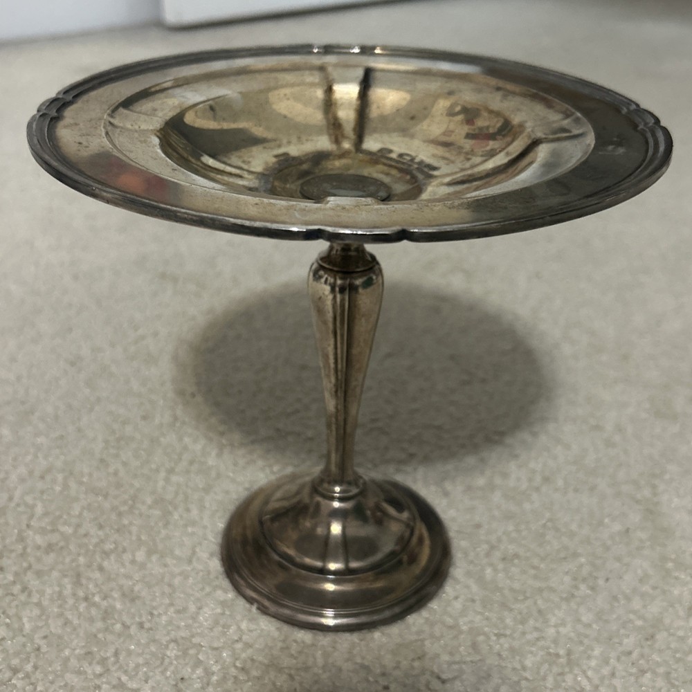 Antique Reed & Barton Silverplate Pedestal Bowl Compote Ornate Trophy