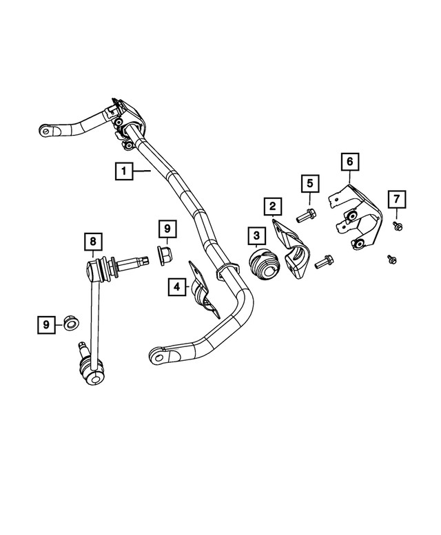 Genuine Mopar Stabilizer Bar Clamp Outer 4782718AA