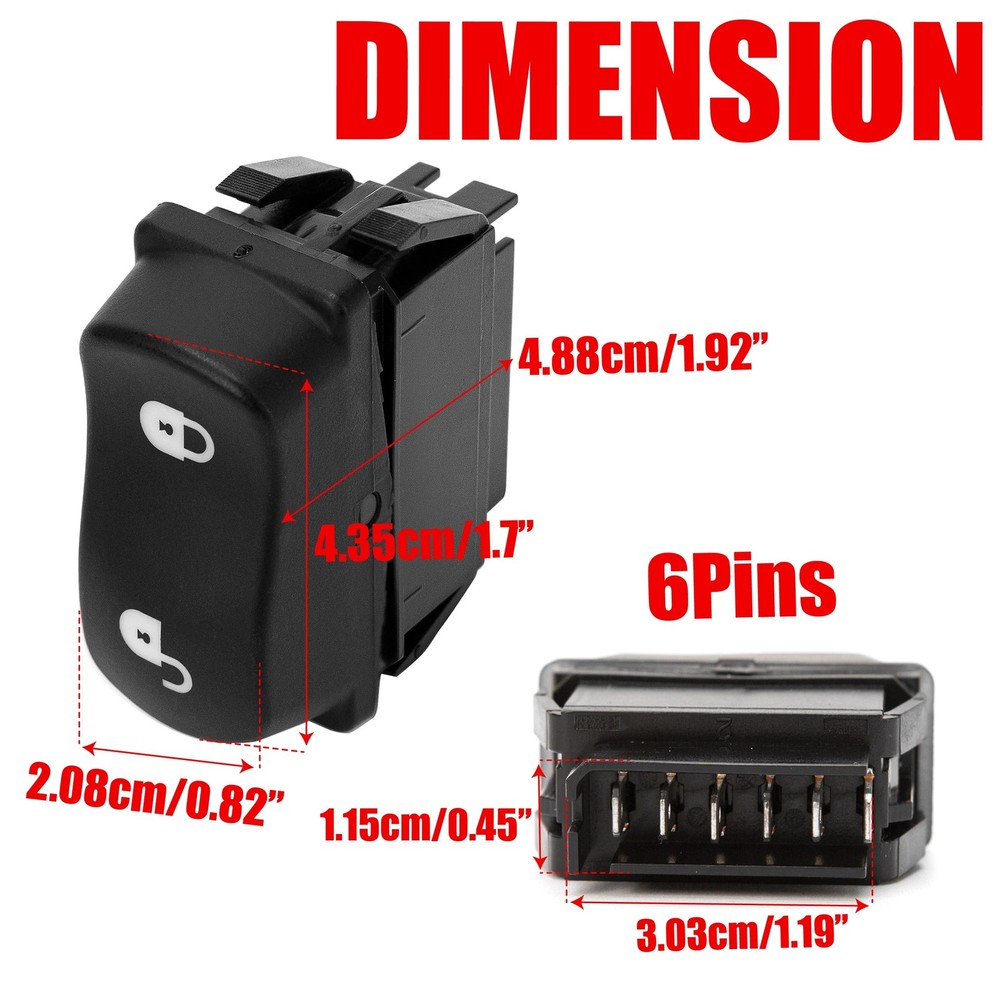 16-09211PKG 1609211PKG Power Door Lock Switch Button Replacement for Peterbil...