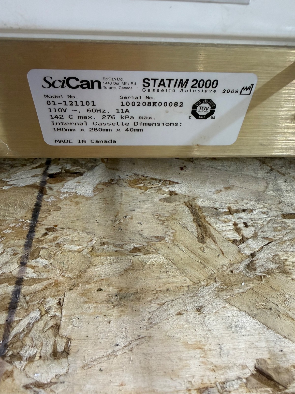 statim 2000 sterilizer in decent condition 14,000 cycles