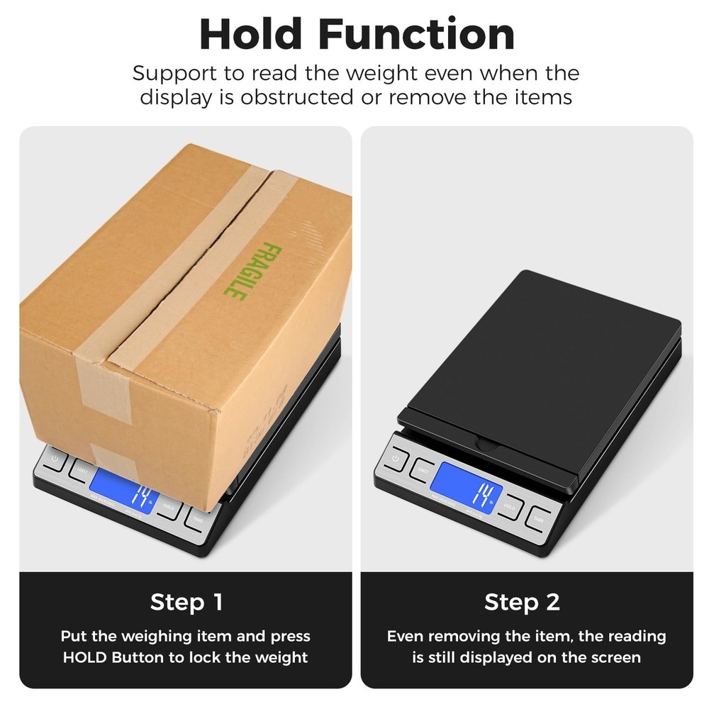 TIPRE Digital Shipping Postal Scale, Mail Scale with Envelope Flip Holder, 66...