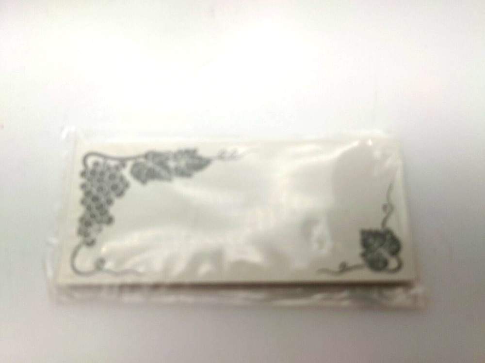 SELANDIA SILVERPLATED PLACE CARD HOLDERS - SET OF (4) - GRAPE & LEAF DESIGN 1983