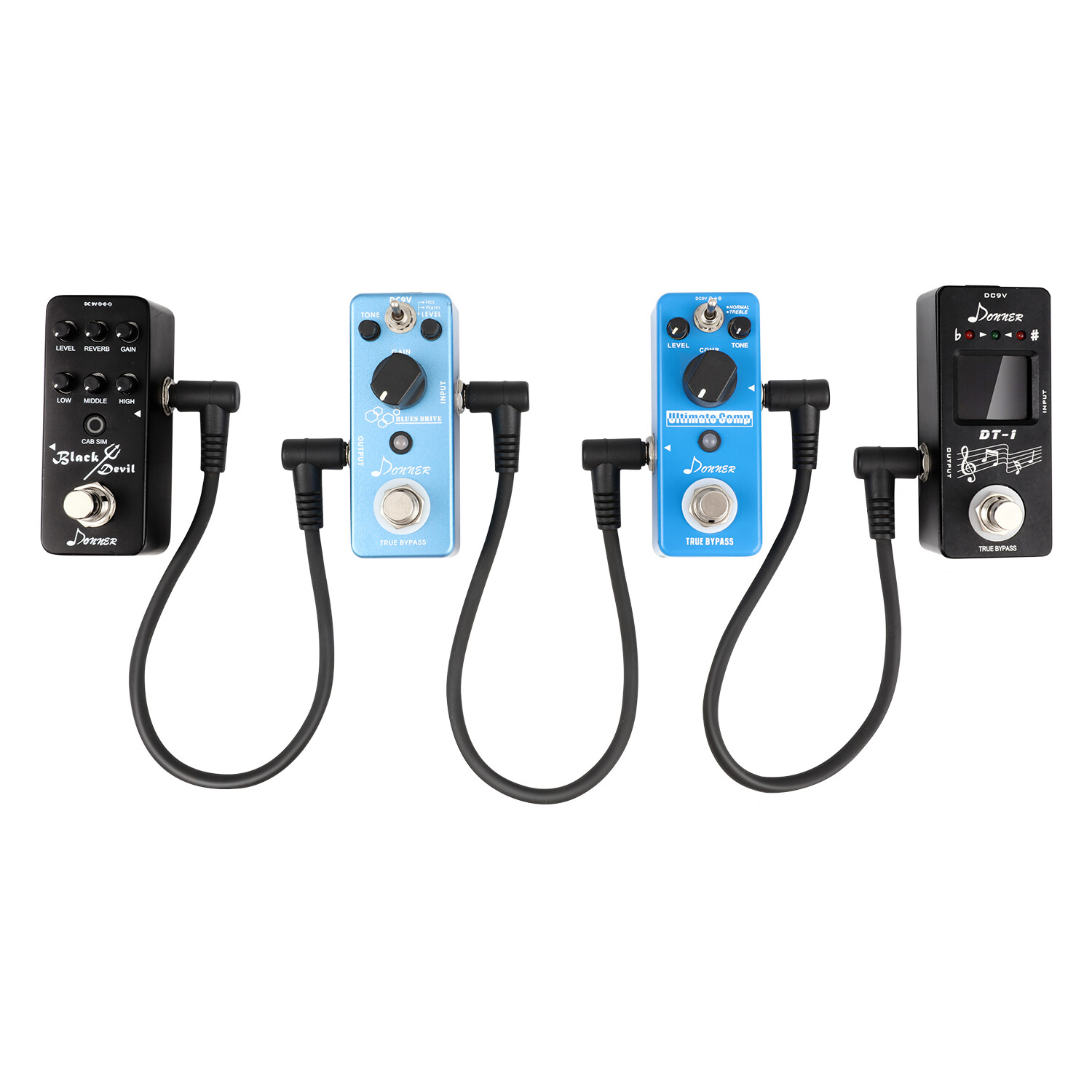 🎸Donner 6Pcs 6 in Guitar Effects Pedal Patches Cable 1/4" Noiseless Lead 6.35mm