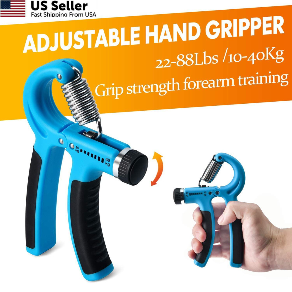 IMENSEAS Grip Strength Trainer 7 Pack Adjustable Hand Gripper, Finger Blue
