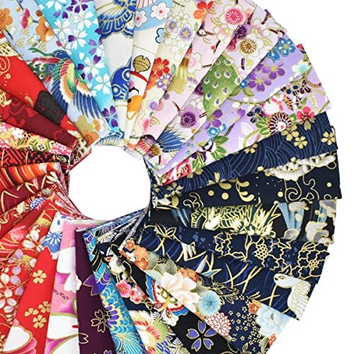 30Pcs 8 x 10 Inch Fat Quarters Cotton Fabric Bundle Squares Patchwork,