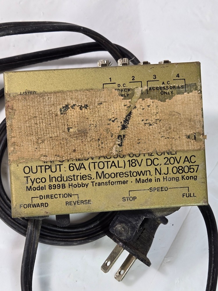 TYCO MODEL #899V RAILROAD TRAIN TRANSFORMER CONTROLLER HO TRAIN