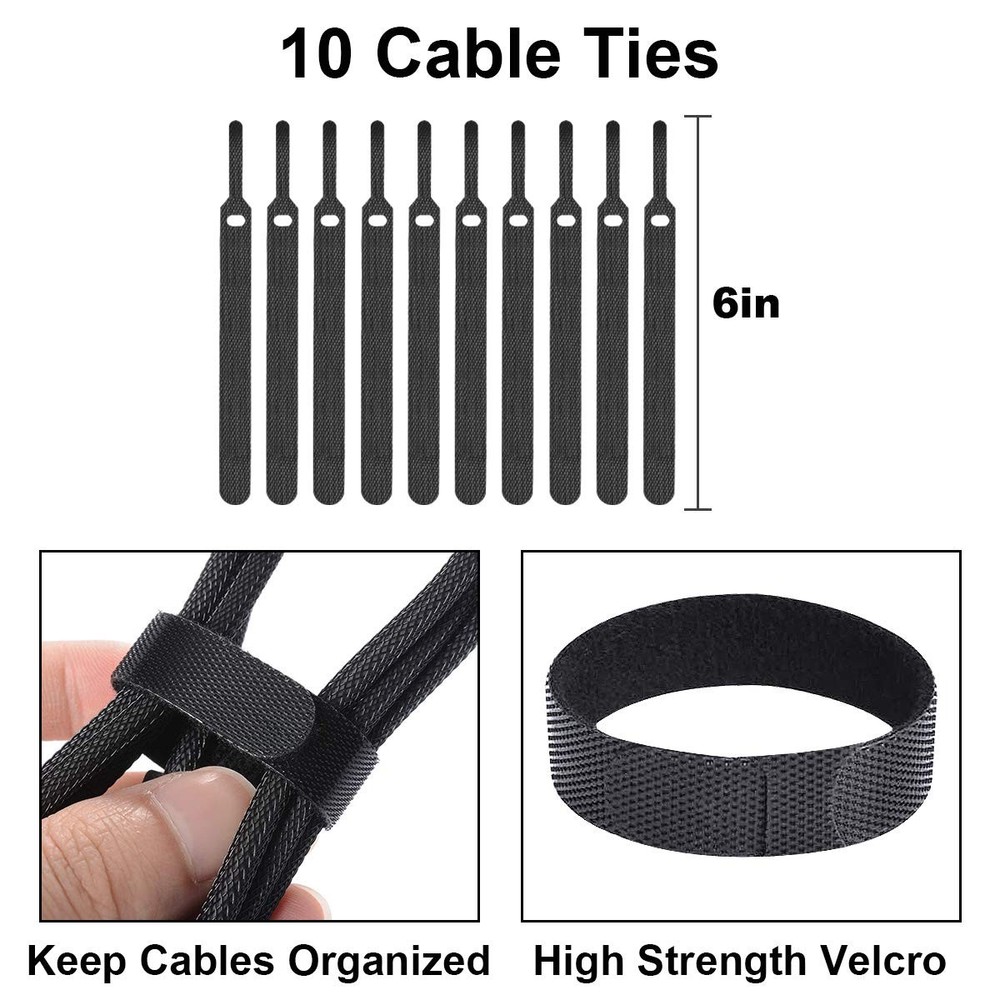 Cable Management - 3 Pack Cord Organizer for Desk - Large Medium Small Cable ...