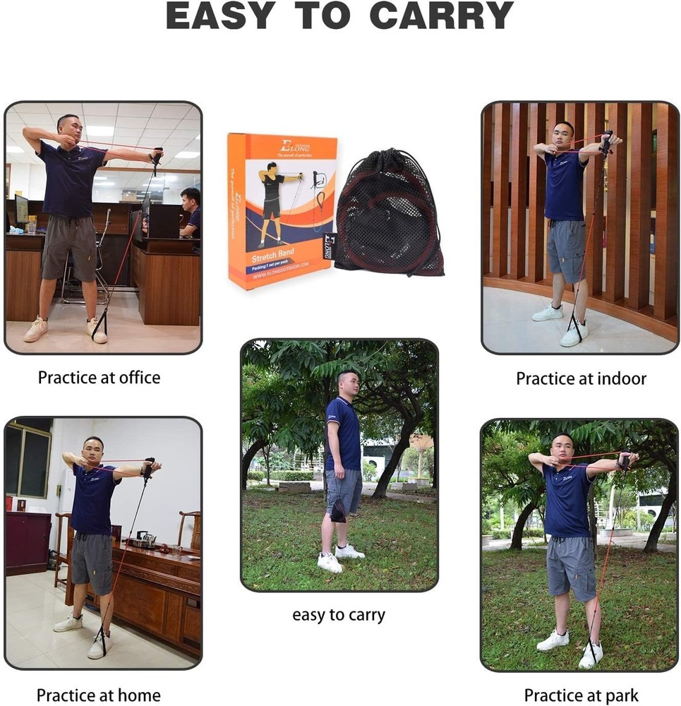 Elong Archery Bow Trainer Draw Training Aid Device Strength Stretch Yellow