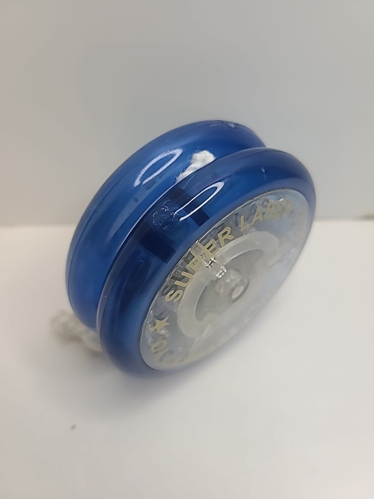 Vintage Super Laser Yo-Yo Blue/Clear with original string